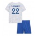 Maillot de foot France Theo Hernandez #22 Extérieur vêtements enfant Monde 2022 Manches Courtes (+ pantalon court)
